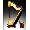Harp Miniature with Stand & Case 8"H